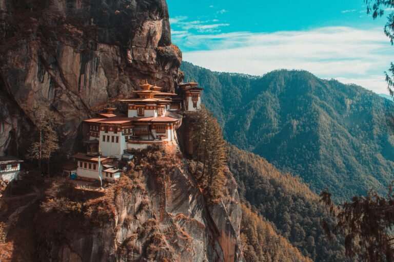 Tiger's Nest monastery in Bhutan — one of the country's most iconic sights, accessible via the Sustainable Development Fee tourism model