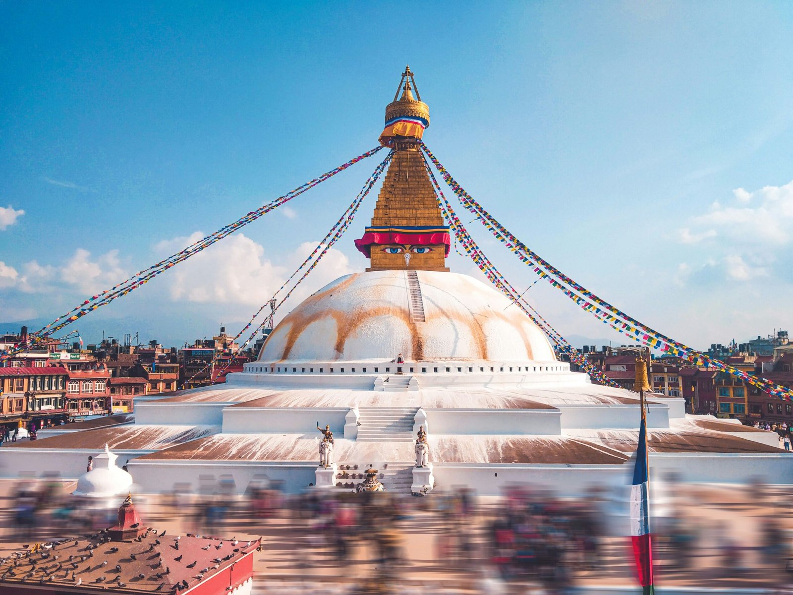 Boudhanath Stupa in Kathmandu — a must-visit on pre-trek days before the Everest Base Camp trek