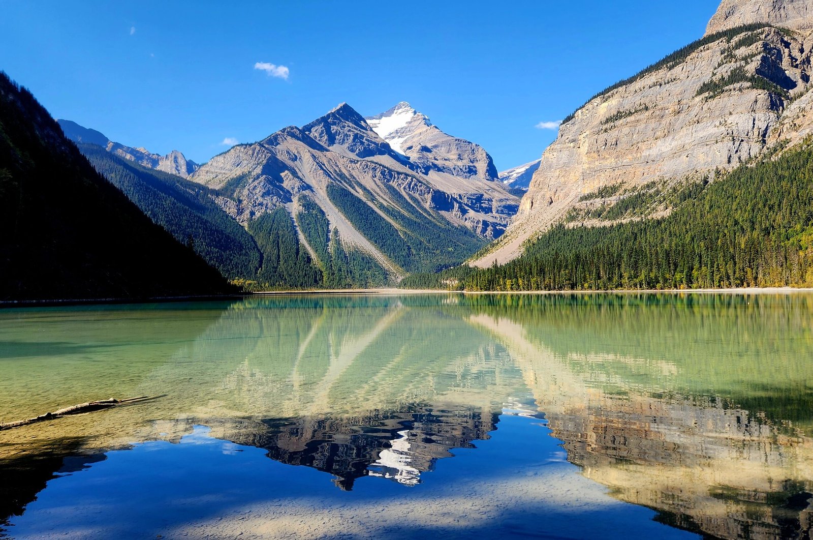 Whitehouse Mountain reflected in Kinney Lake, Mount Robson Provincial Park, British Columbia